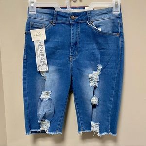 Vince Blue New York Sz 3 Denim Bermuda Shorts 🩳 NWT